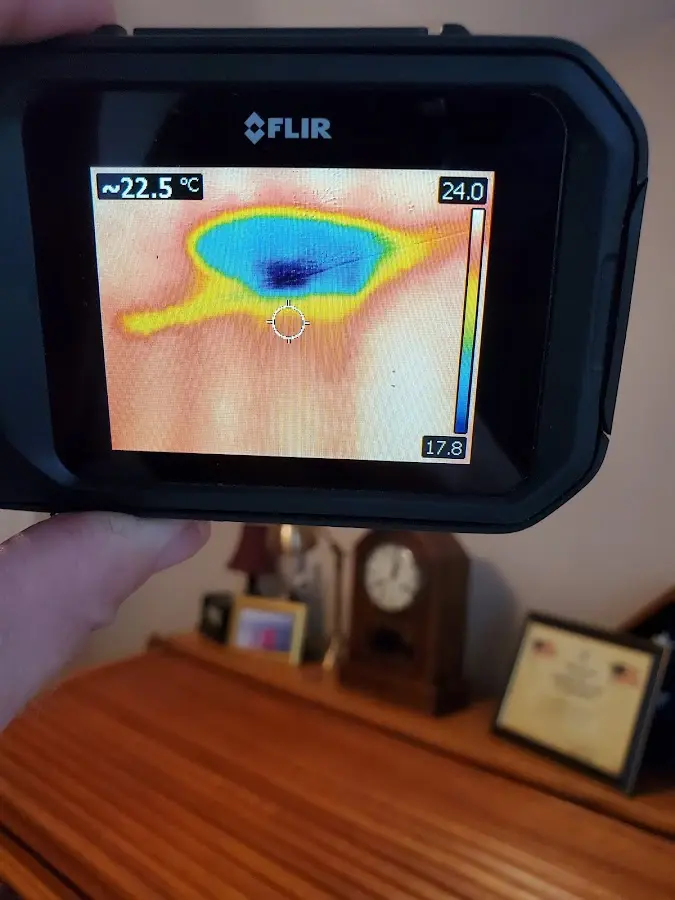 Thermal imaging inspection for water damage in Ashburnham